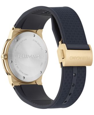 Men's Swiss Blue Polyurethane Strap Watch 41mm