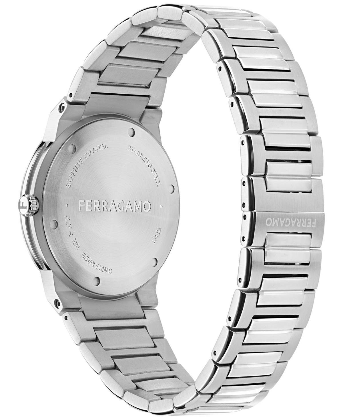 Ferragamo Men's Swiss Stainless Steel Bracelet Watch 41mm In Stainless
