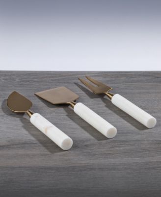 Uptown Gold Cheese Tools with Handles, 3 Piece Set  