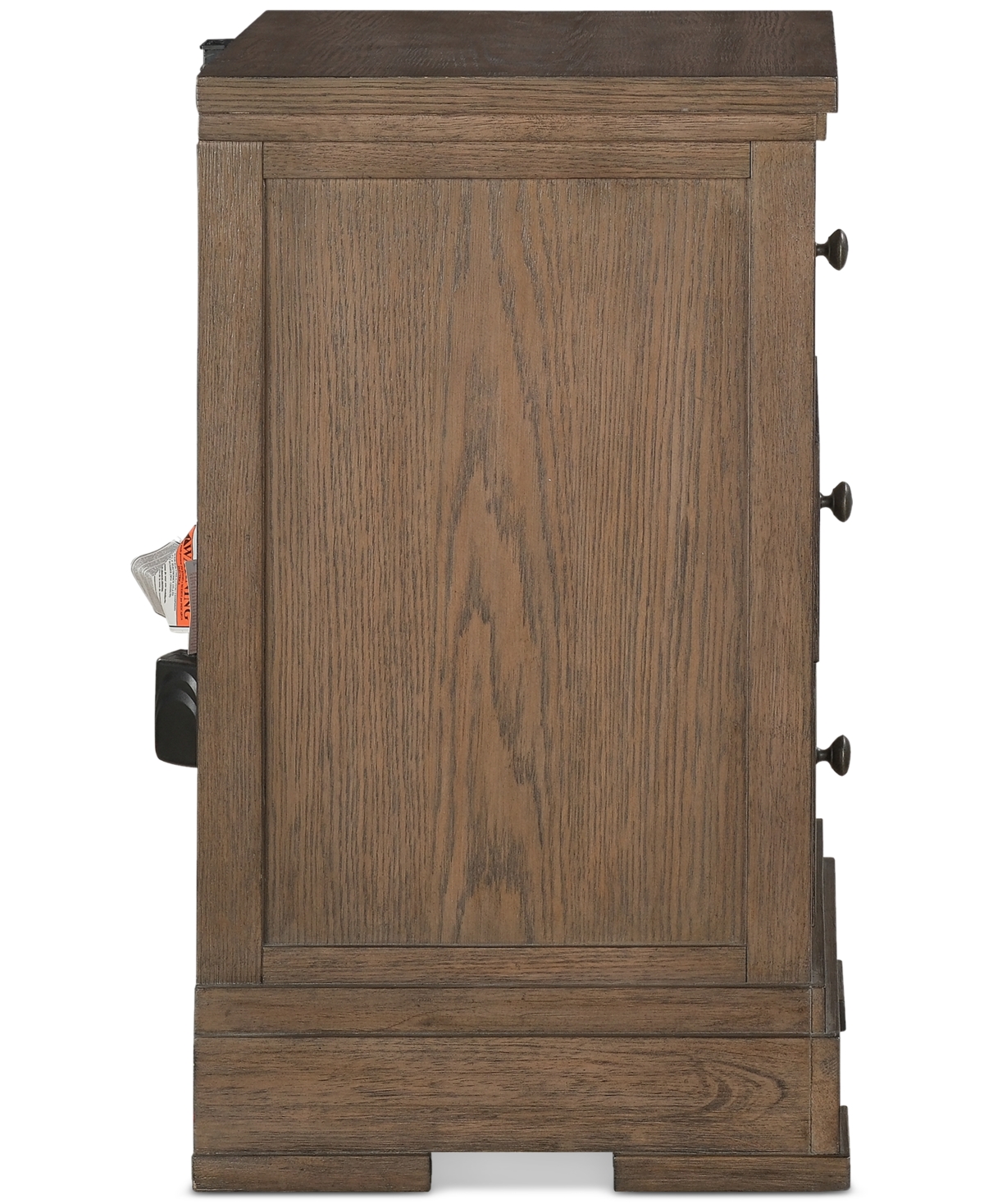 Macy's Alverton 3-drawer Nightstand In Brown