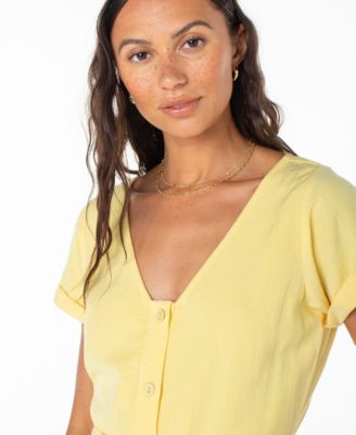 Juniors' Kona Belted Short-Sleeve Mini Dress