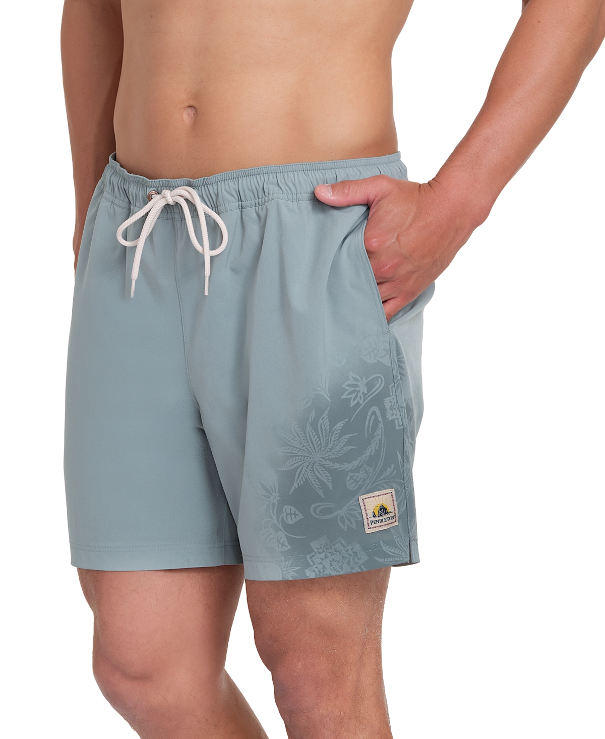 Pendleton Men's Pattern Reveal Performance 6" Swim Trunks In Blue