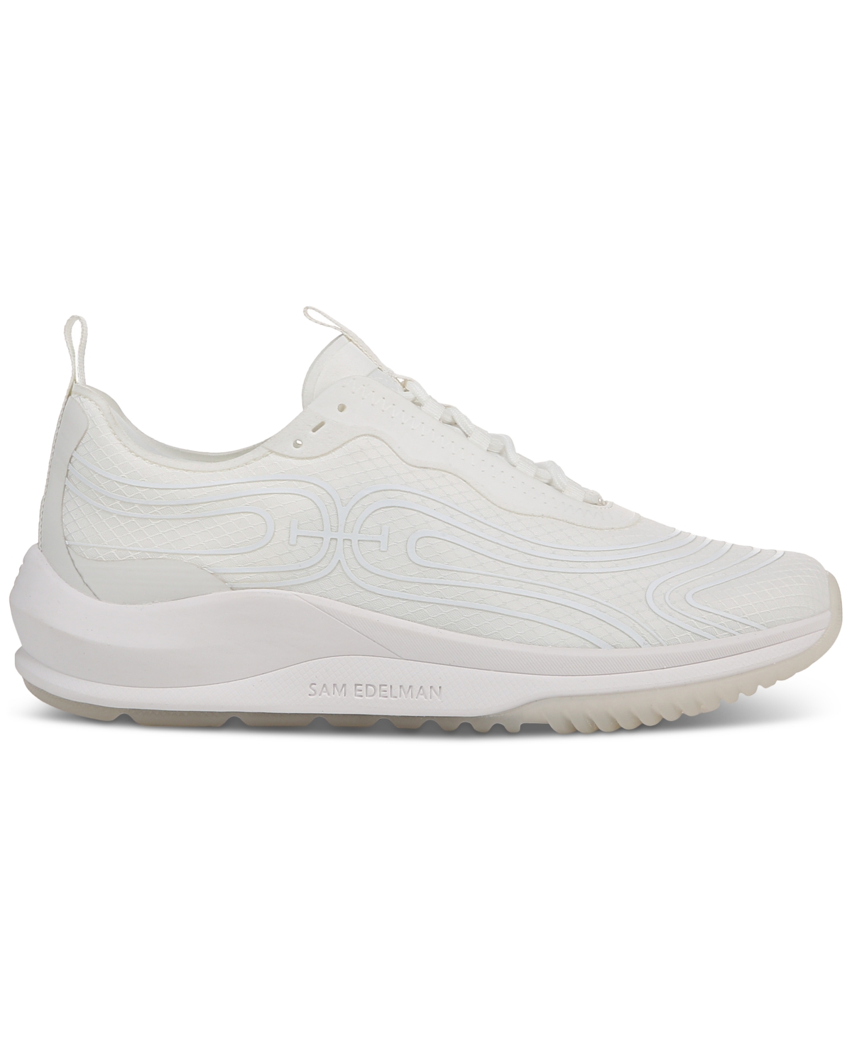 Sam Edelman Women's Miles Mixed-media Lace-up Sneakers In White Mesh