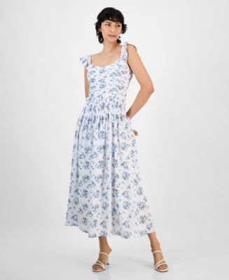 And Now This Women's Flutter-Sleeve Smocked Midi Dress, Exclusively at  Macy's - Macy's