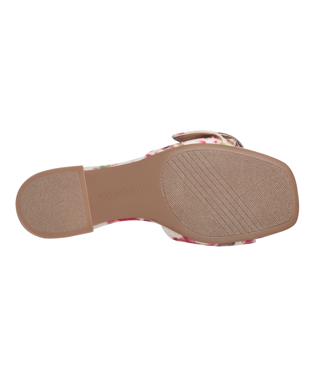 Shop Easy Spirit Women's Roxana Eflex Buckle Block Heel Sandals In Pink Watercolor Floral