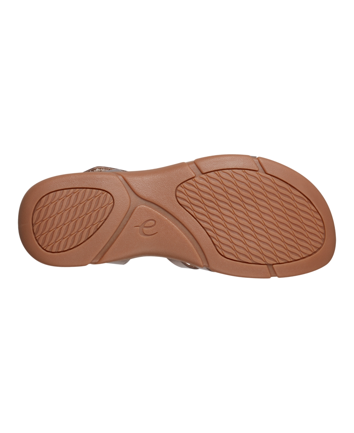 Shop Easy Spirit Women's Marlene Woven Flat Sandals In Bronze,gold Leather