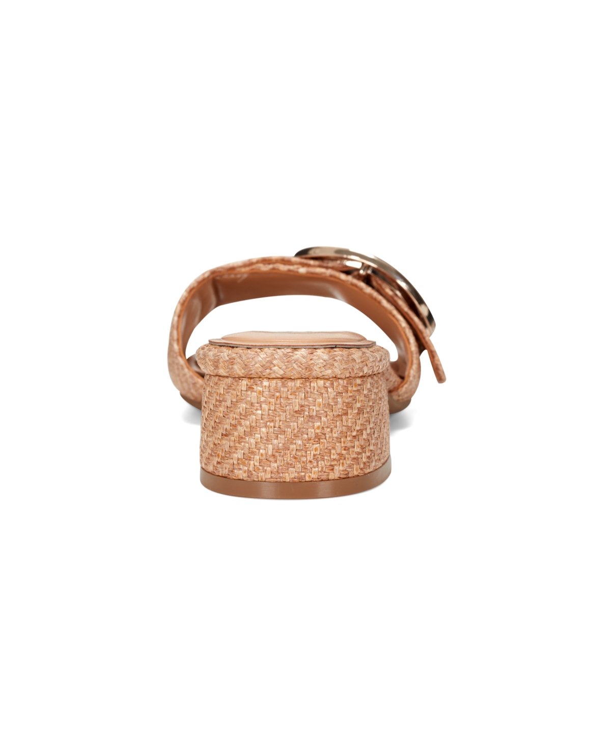 Shop Easy Spirit Women's Roxana Eflex Buckle Block Heel Sandals In Caramel Raffia