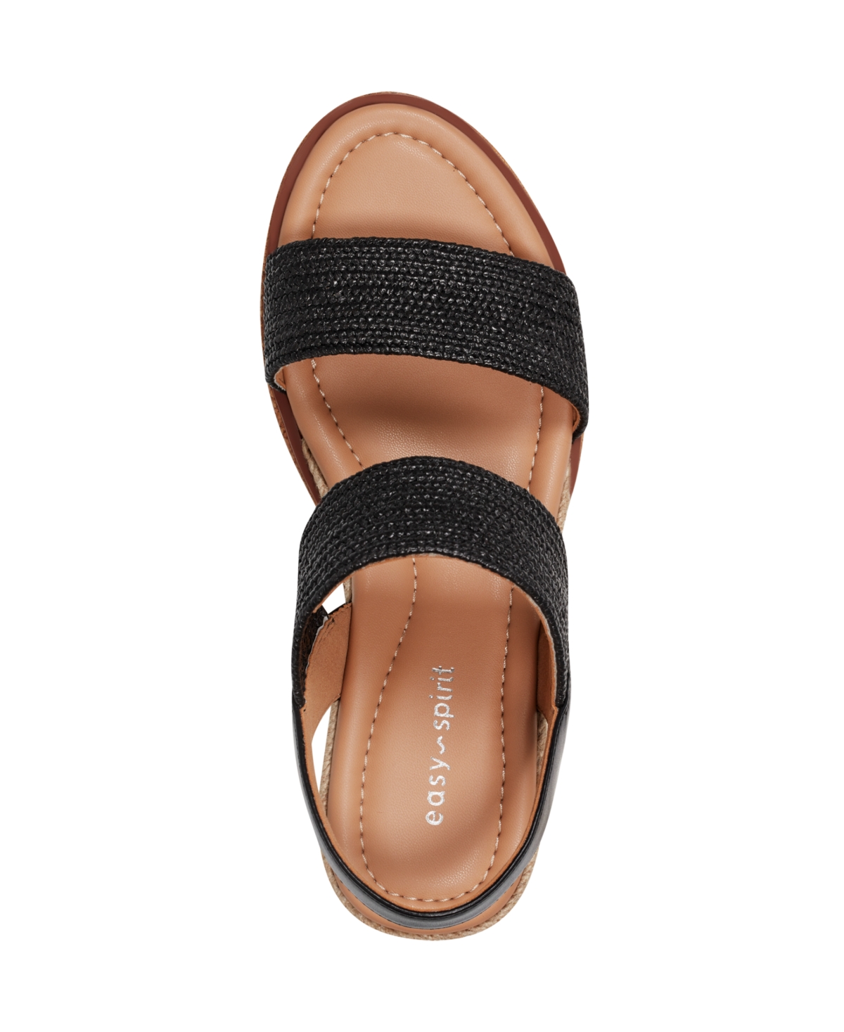 Shop Easy Spirit Women's Susana Slingback Wedge Sandals In Black