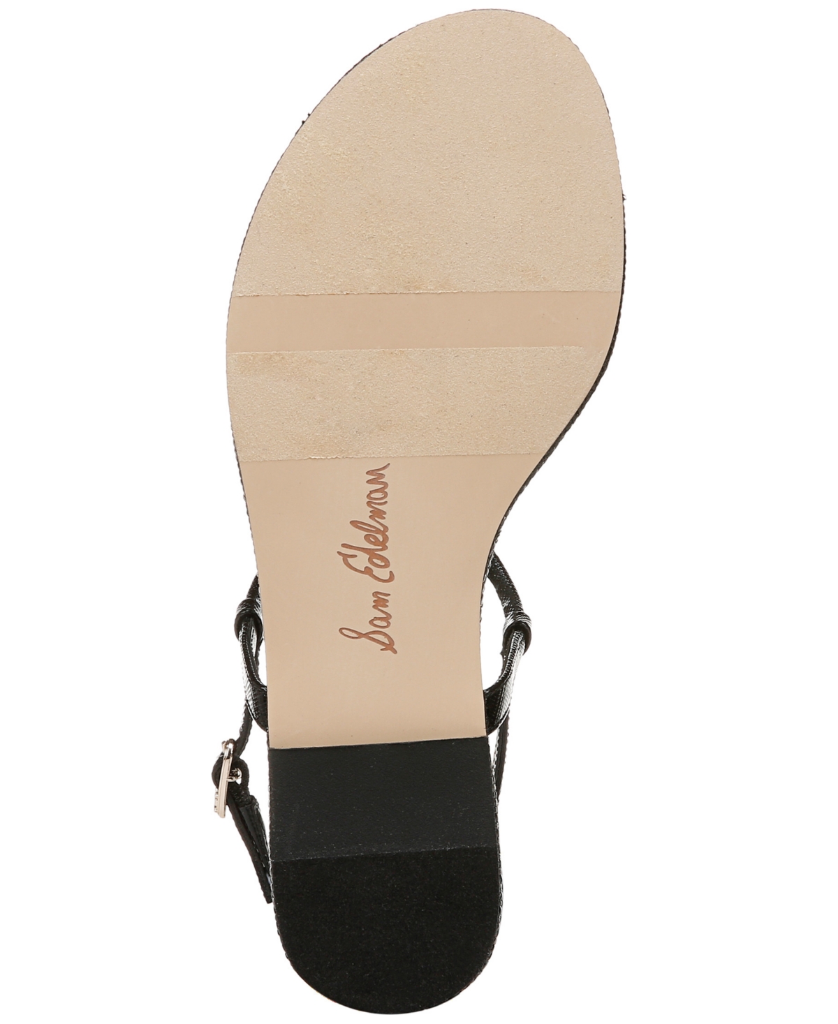 Sam Edelman Women's Eden Flat Sandals In Black Faux Leather
