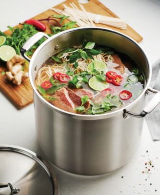 Tri-Ply Clad Stainless Steel 20-Qt. Covered Stock Pot