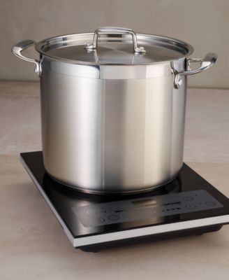 Tri-Ply Clad Stainless Steel 12-Qt Covered Stock Pot