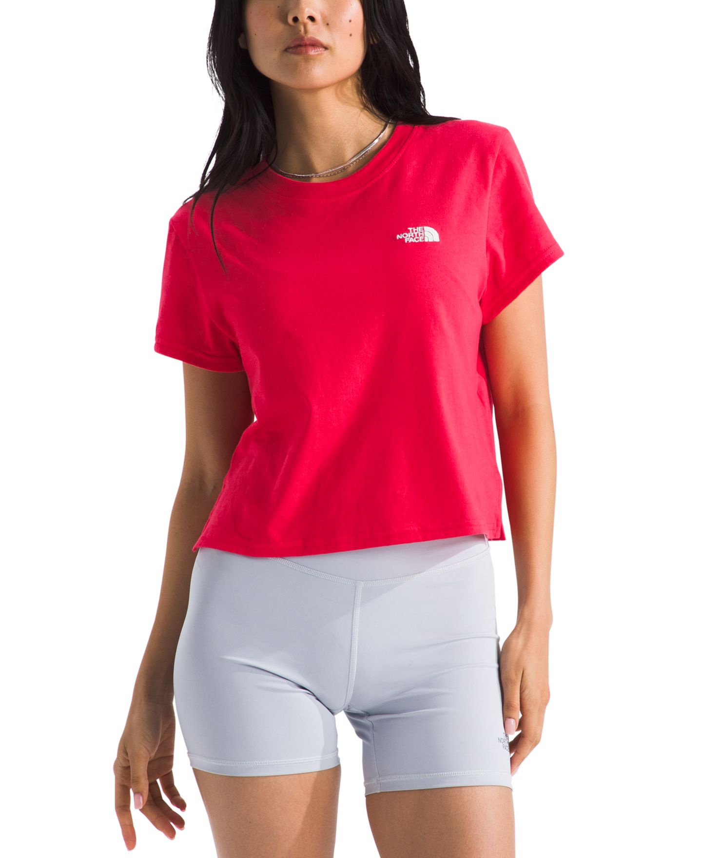Женская футболка The North Face Evolution Crewneck, цвет: Hibiscus — фото 1