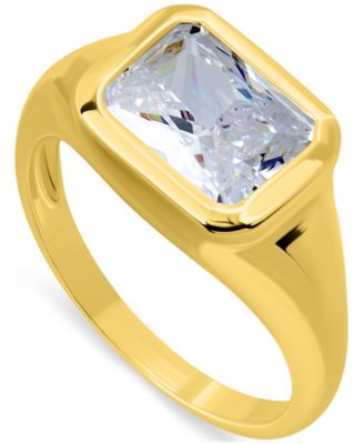 Giani Bernini Cubic Zirconia Bezel Solitaire Ring in Sterling Silver Exclusively at Macys Also Available in 18k Gold-Plated Sterling Silver - Gold 240$