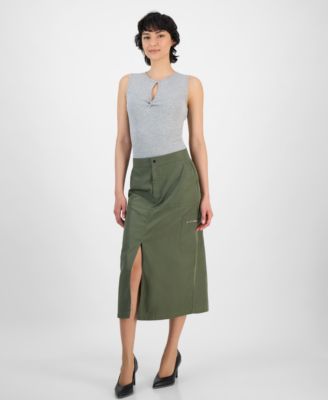 Bar III - Women's Cargo Midi Skirt, Exclusively at Macy's