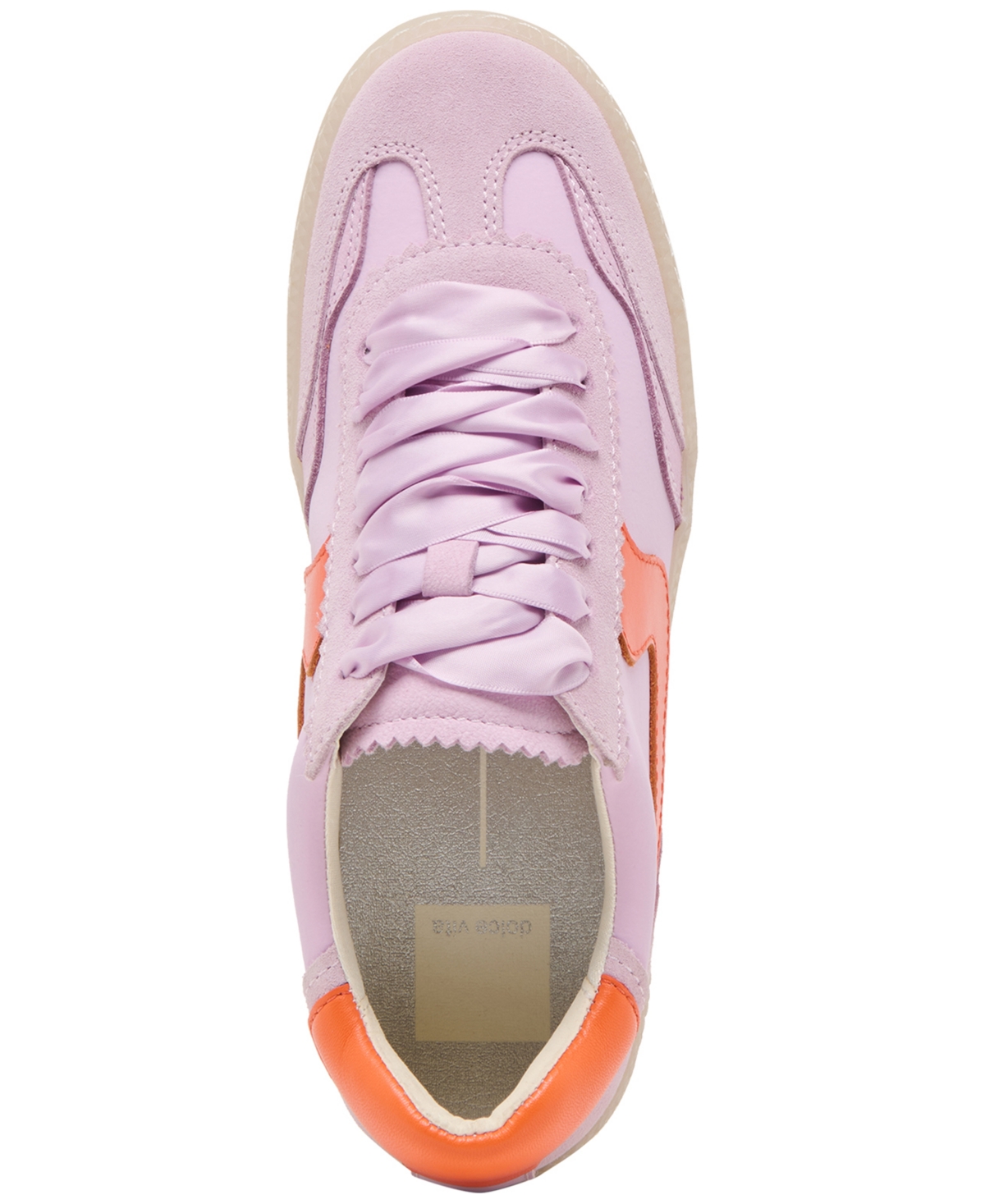 Shop Dolce Vita Women's Notice Low-profile Lace-up Sneakers In Orchid Nylon Suede