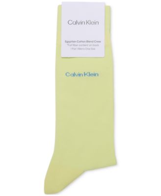 Men's Socks, Giza Cotton Flat Knit Crew