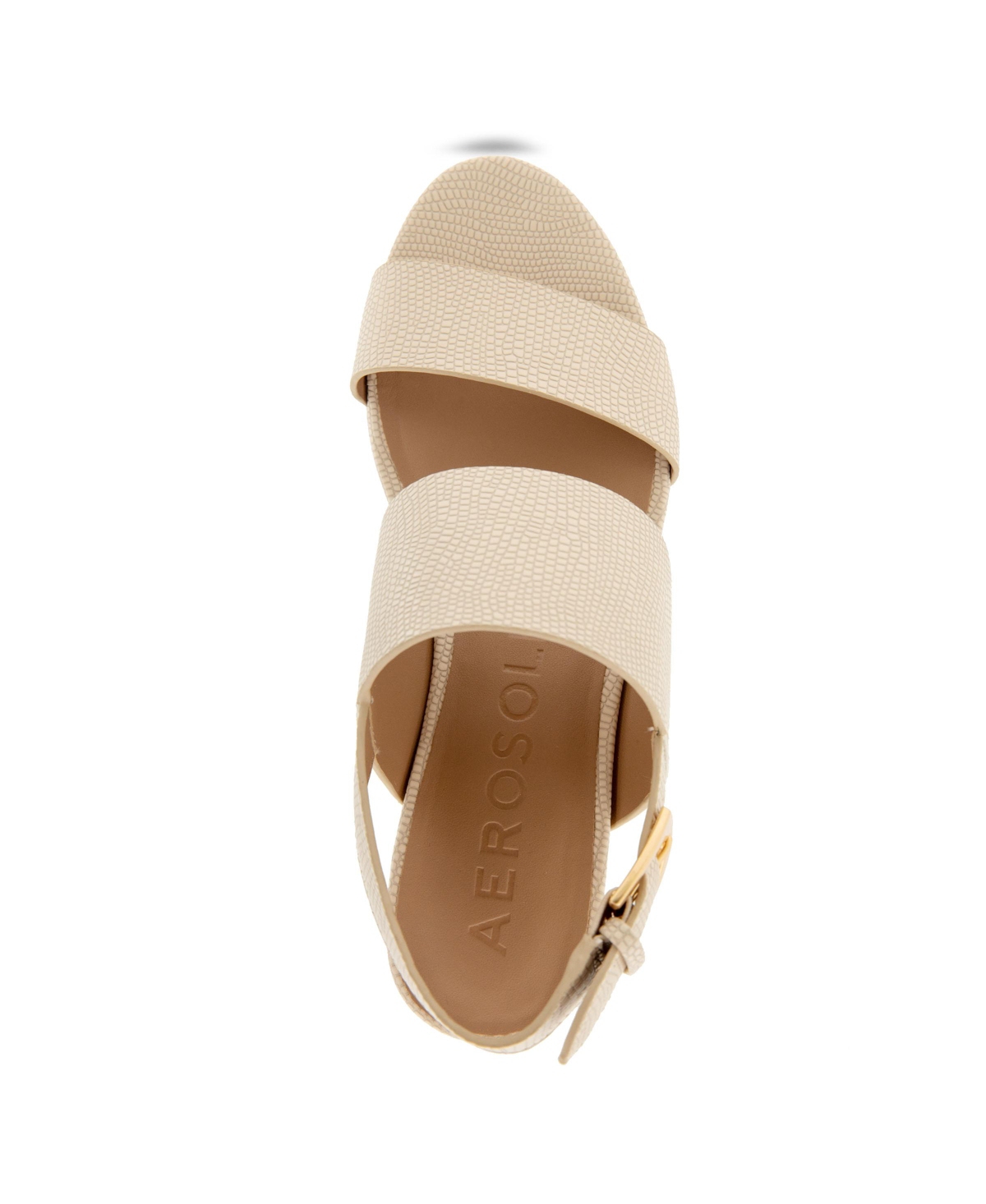 AEROSOLES WOMEN'S CAMILIA ROUND TOE PLATFORM SANDALS 