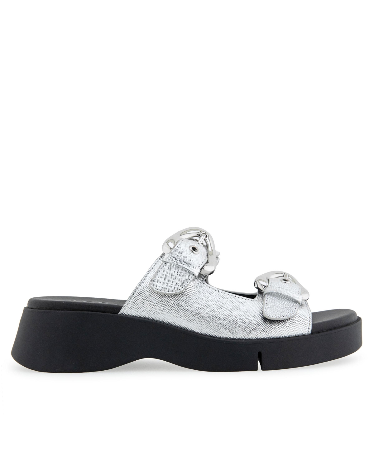 AEROSOLES WOMEN'S FAITH ROUND TOE FLATFORM SANDALS 