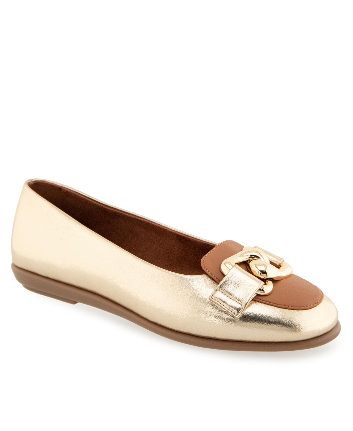 AEROSOLES WOMEN'S BELL ALMOND TOE BALLET FLATS 