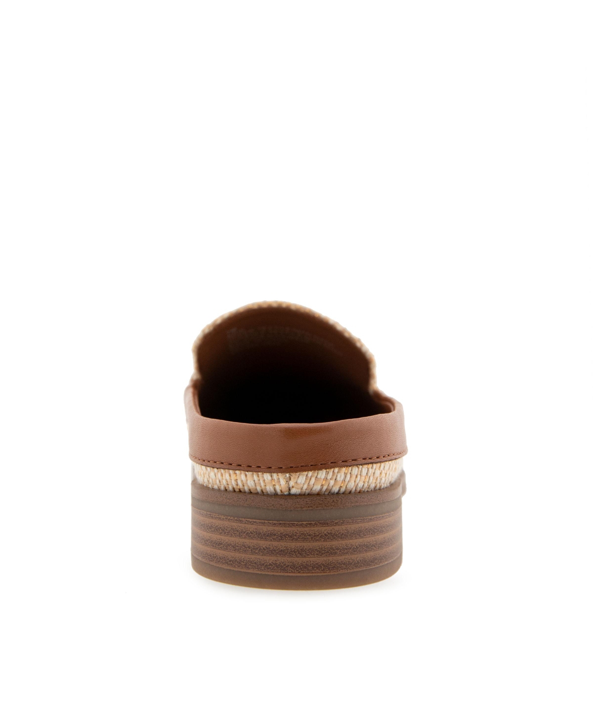 Shop Aerosoles Women's Erik Pointed Toe Flat Mules In Natural,tan Raffia