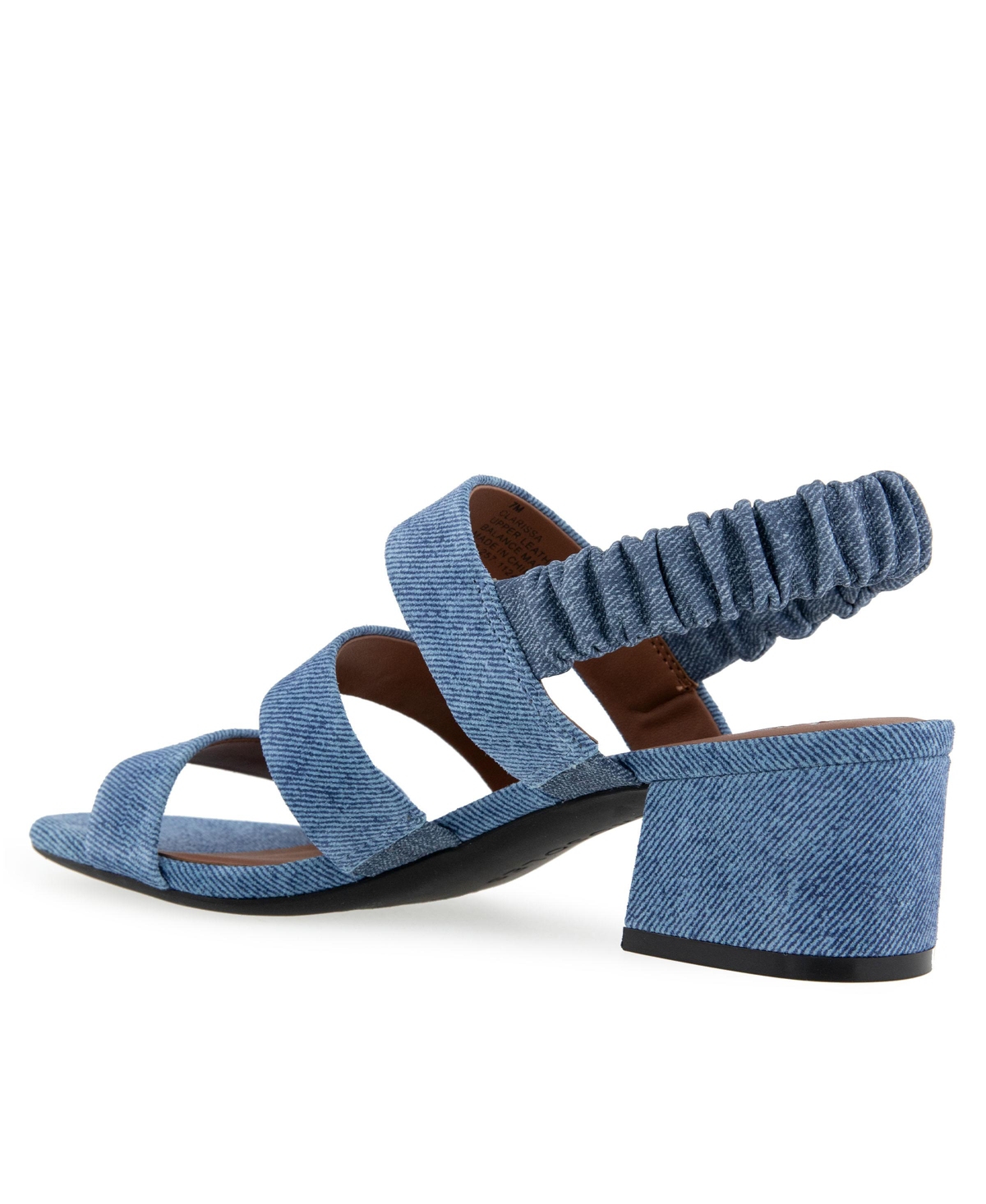 Shop Aerosoles Women's Clarissa Round Toe Slingback Sandals In Blue Jean Suede
