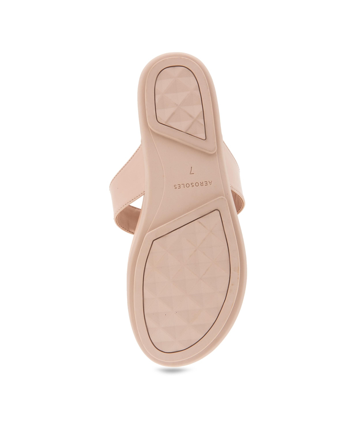 Shop Aerosoles Women's Fallon Round Toe Thong Sandals In Cipria Patent Faux Leather