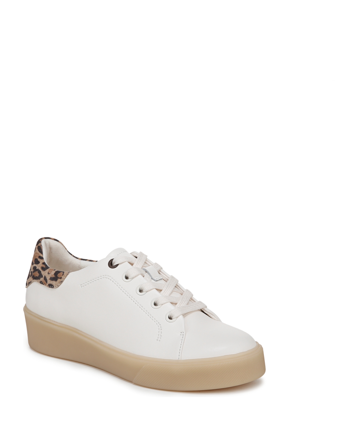 Naturalizer Women's Morrison 3.0 Round Toe Lace Up Sneakers - Warm White/Leopard Leather/Suede