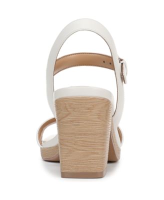Women's Rose Block Heel Open Square Toe Platform Sandals