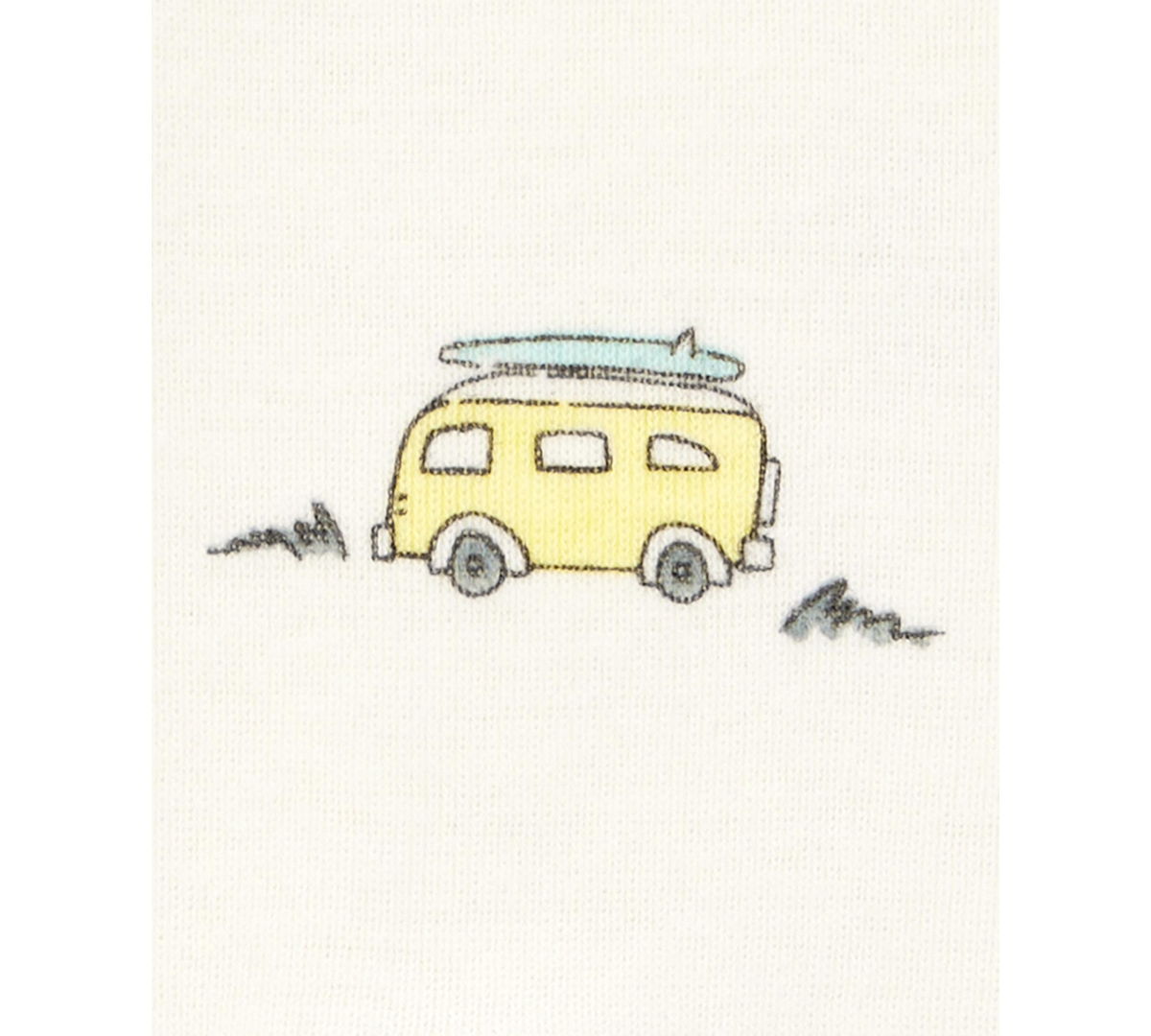 Carter's Baby Boys Cotton Beach T-shirt, Printed Bodysuit & Shorts, 3 Piece Set In Yellow