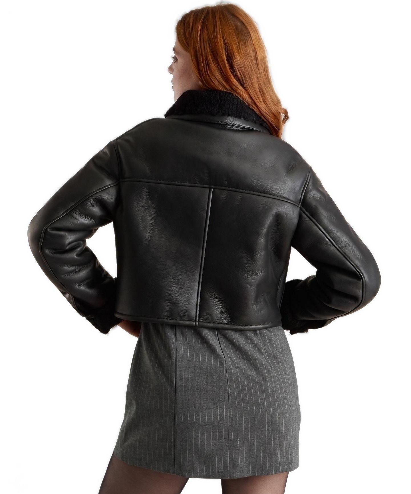 Женская куртка Furniq UK Julia Shearling, цвет: Чёрный — фото 2