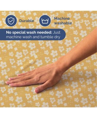 4 Piece Microfiber Floral Sheet Set - Queen