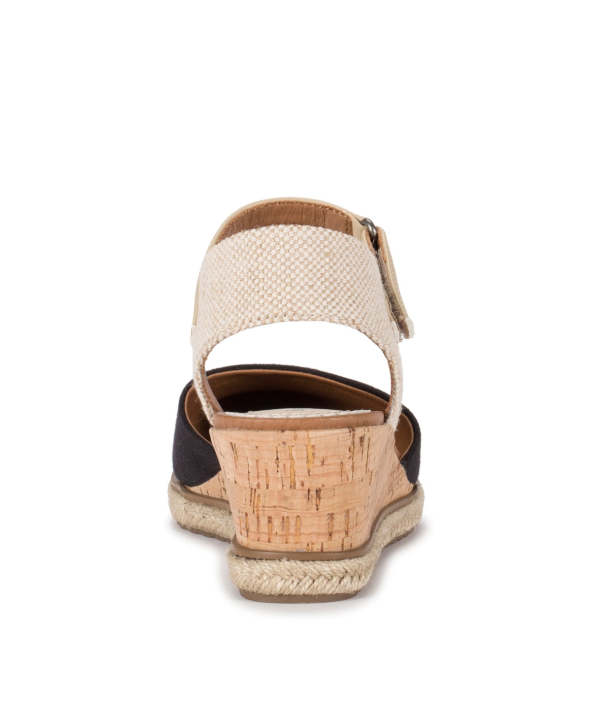 Baretraps Ocean Espadrille Womens Ankle Strap Heeled Espadrilles In Black Canvas
