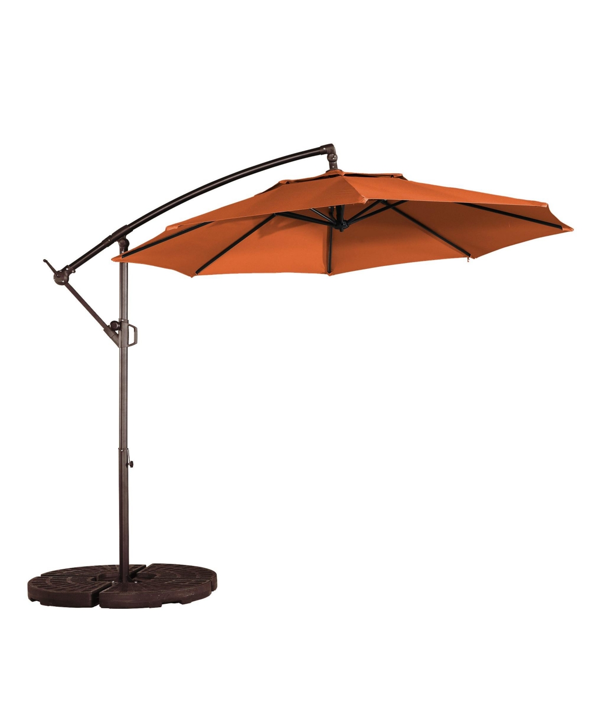 10 Ft Cantilever Patio Umbrella Offset Patio Umbrella Crank Large Outdoor Umbrella Pool Umbrella for Backyard Garden Deck Pool Without Base - Red