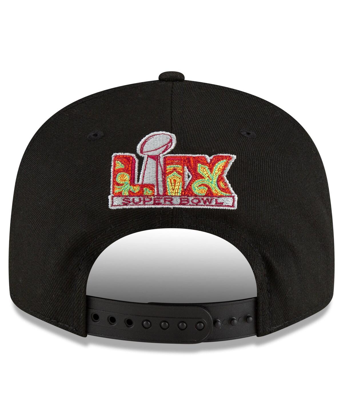 New Era Men's Black Philadelphia Eagles Super Bowl Lix Tarmac Split Panel 9FIFTY Snapback Hat