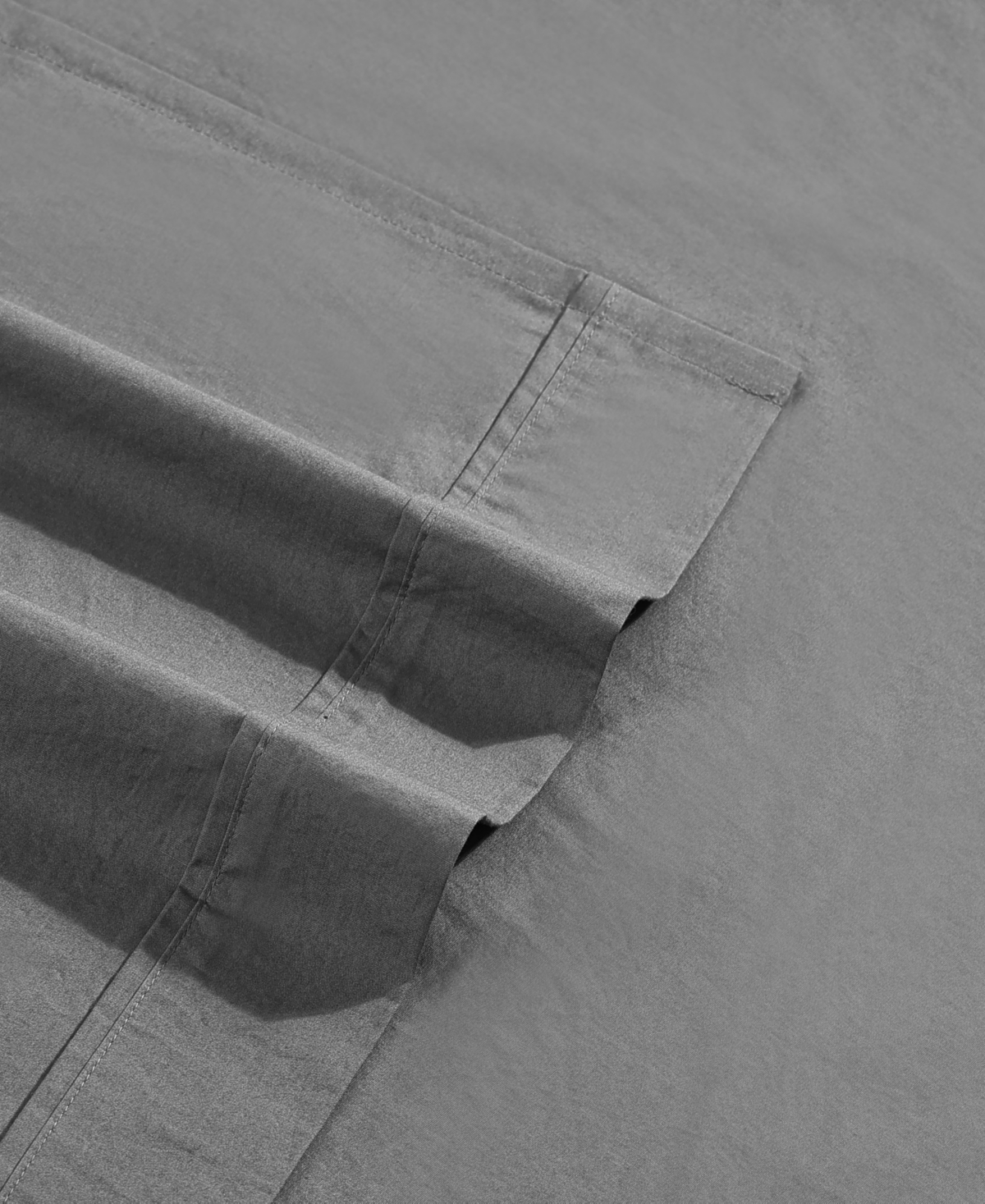 Calvin Klein Washed 200-thread Count Cotton 3-pc. Sheet Set, Twin Xl In Graphite