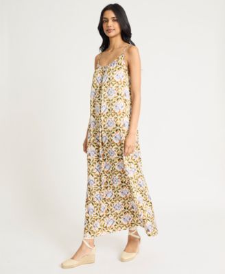 Women's Printed Racerback Maxi Dress