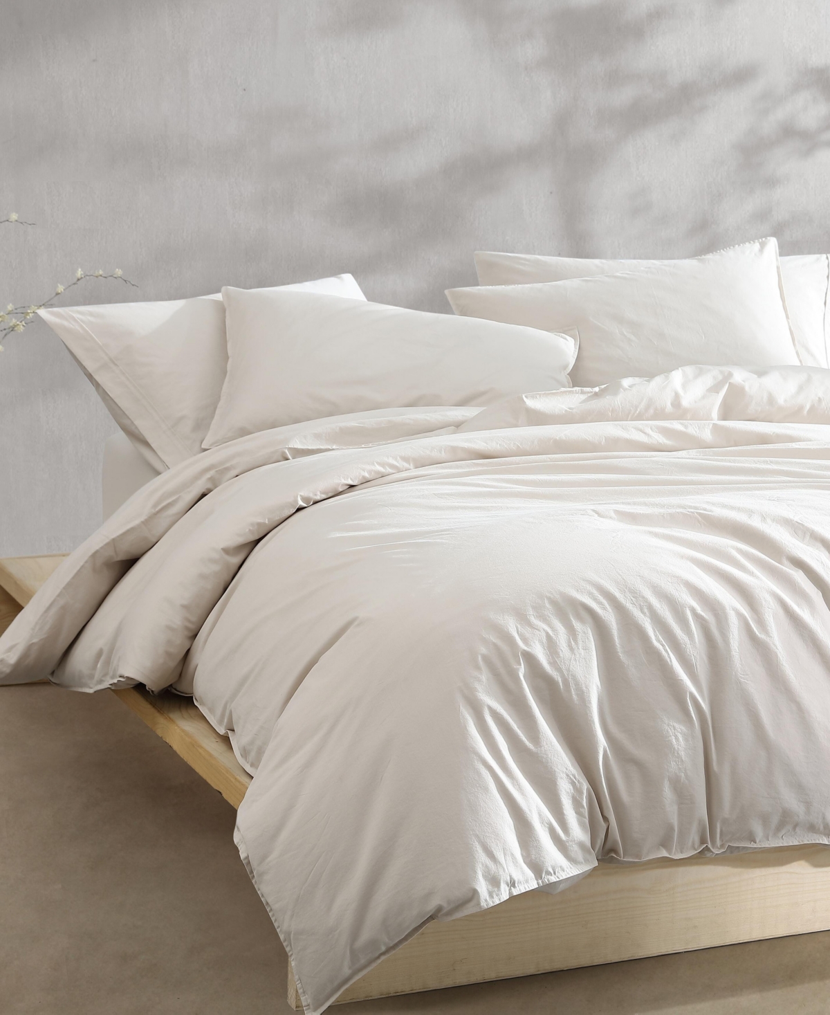 Calvin Klein Washed Percale Solid 2-pc. Comforter Set, Twin/twin Xl In Light Beige