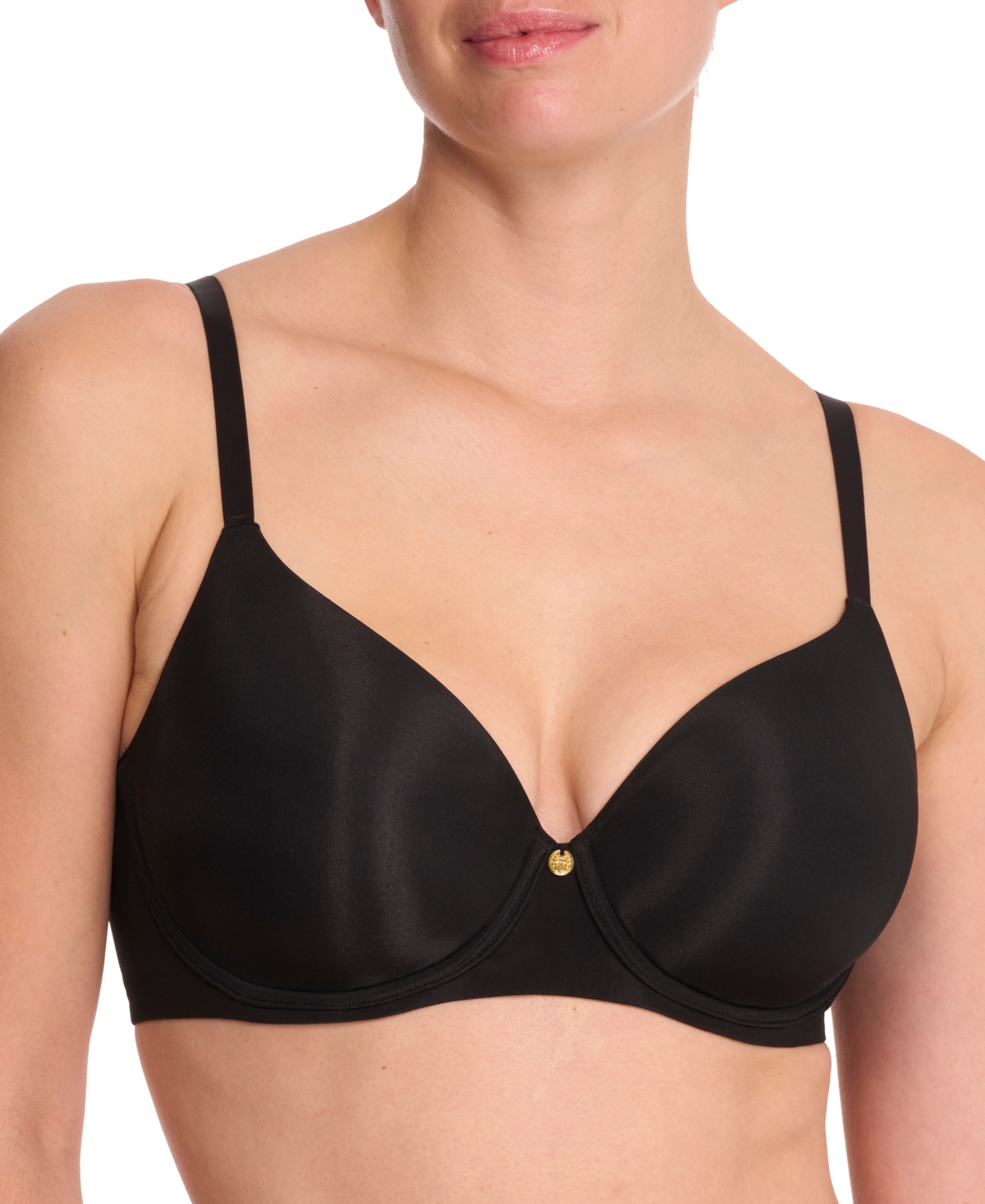 Shop Natori Women's Cloud Comfort Back-smoothing T-shirt Bra, 731338 In Black