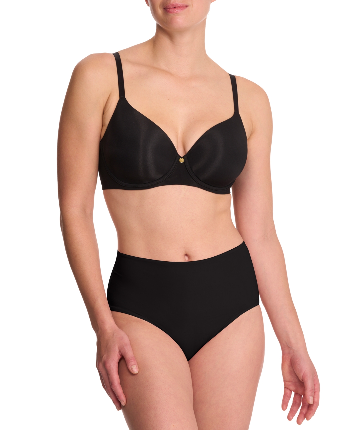 Shop Natori Women's Cloud Comfort Back-smoothing T-shirt Bra, 731338 In Black