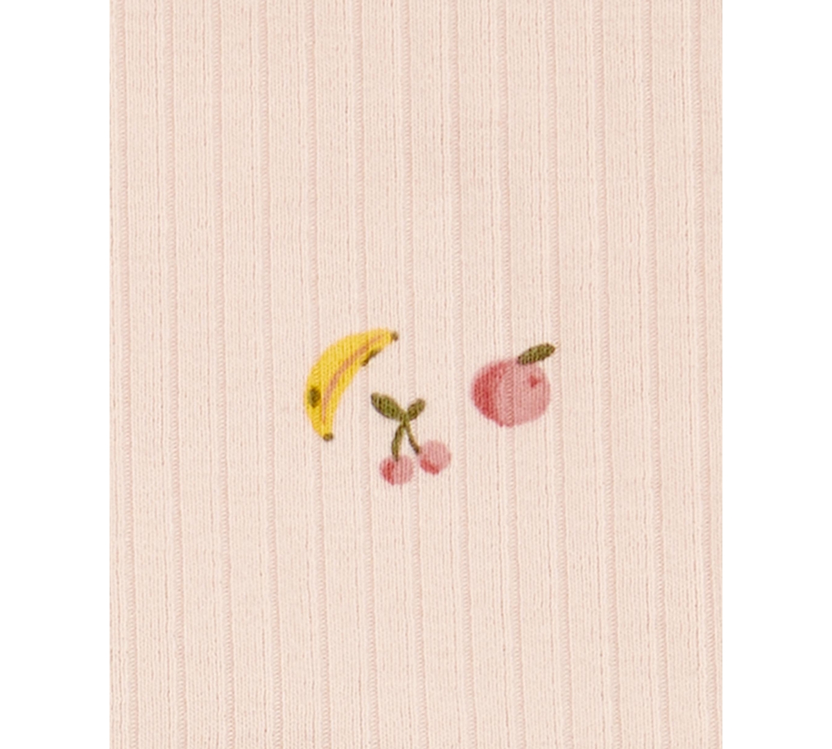 Carter's Baby Girls Fruit-print Ribbed T-shirt & Shorts, 2 Piece Set In Light Pink