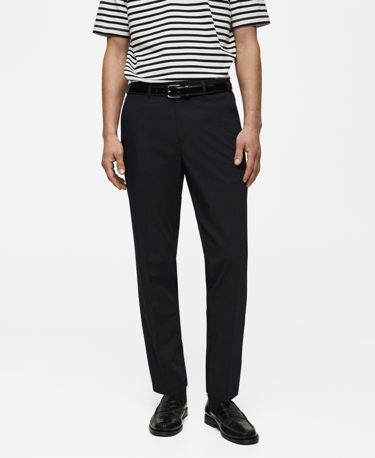 Mango Men's Slim-Fit Stretch Pants - Dark Navy
