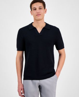 Men's Textured Polo Shirt