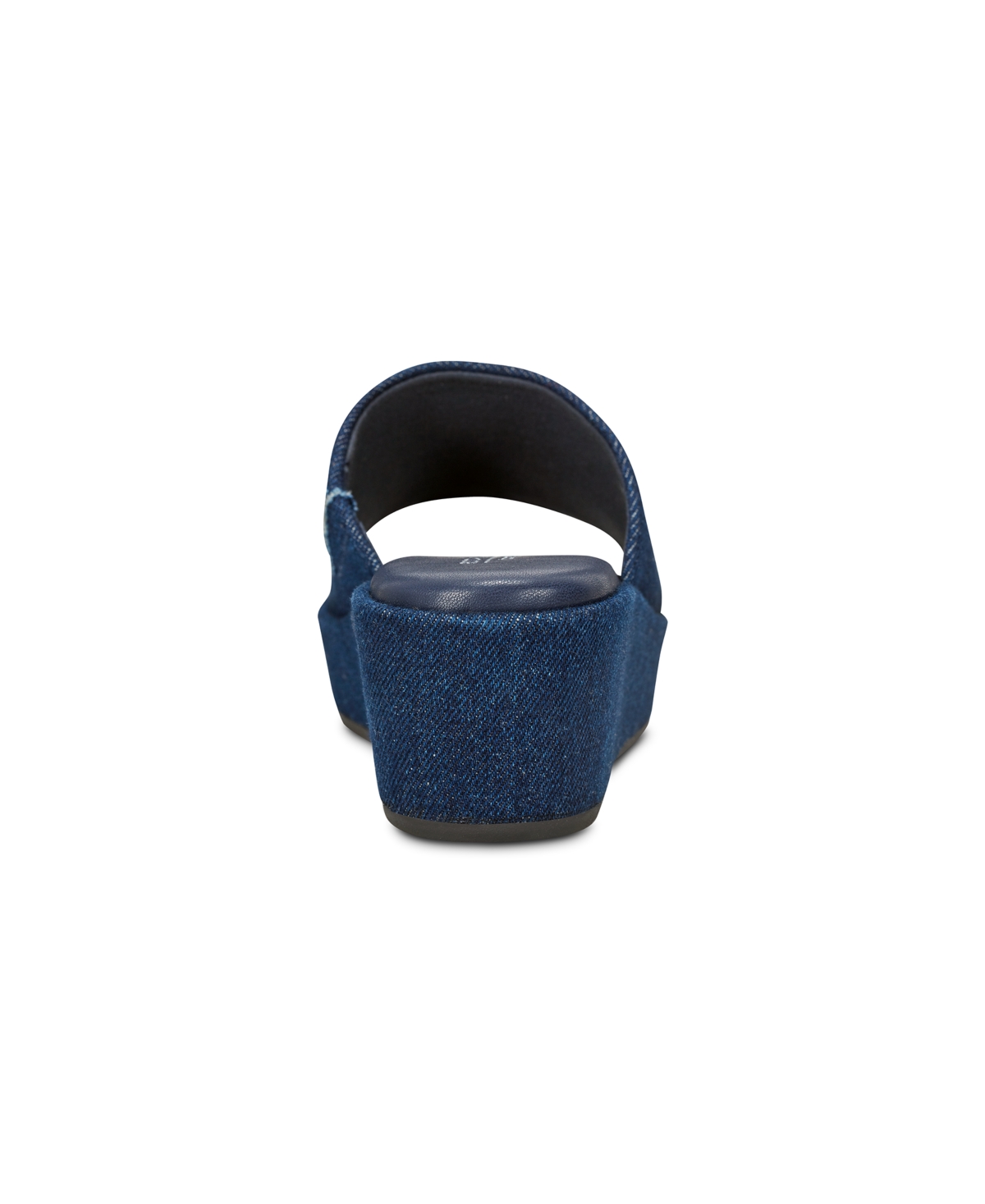 Shop Rockport Women's Aubriella Slide Slip-on Wedge Sandals In Dark Blue Denim