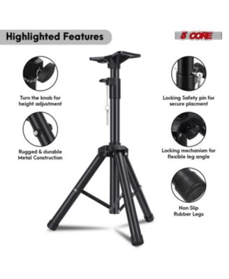 Speaker Stand Tripod Tall Adjustable 36 Inch DJ Pole Mount Studio Monitor Stands