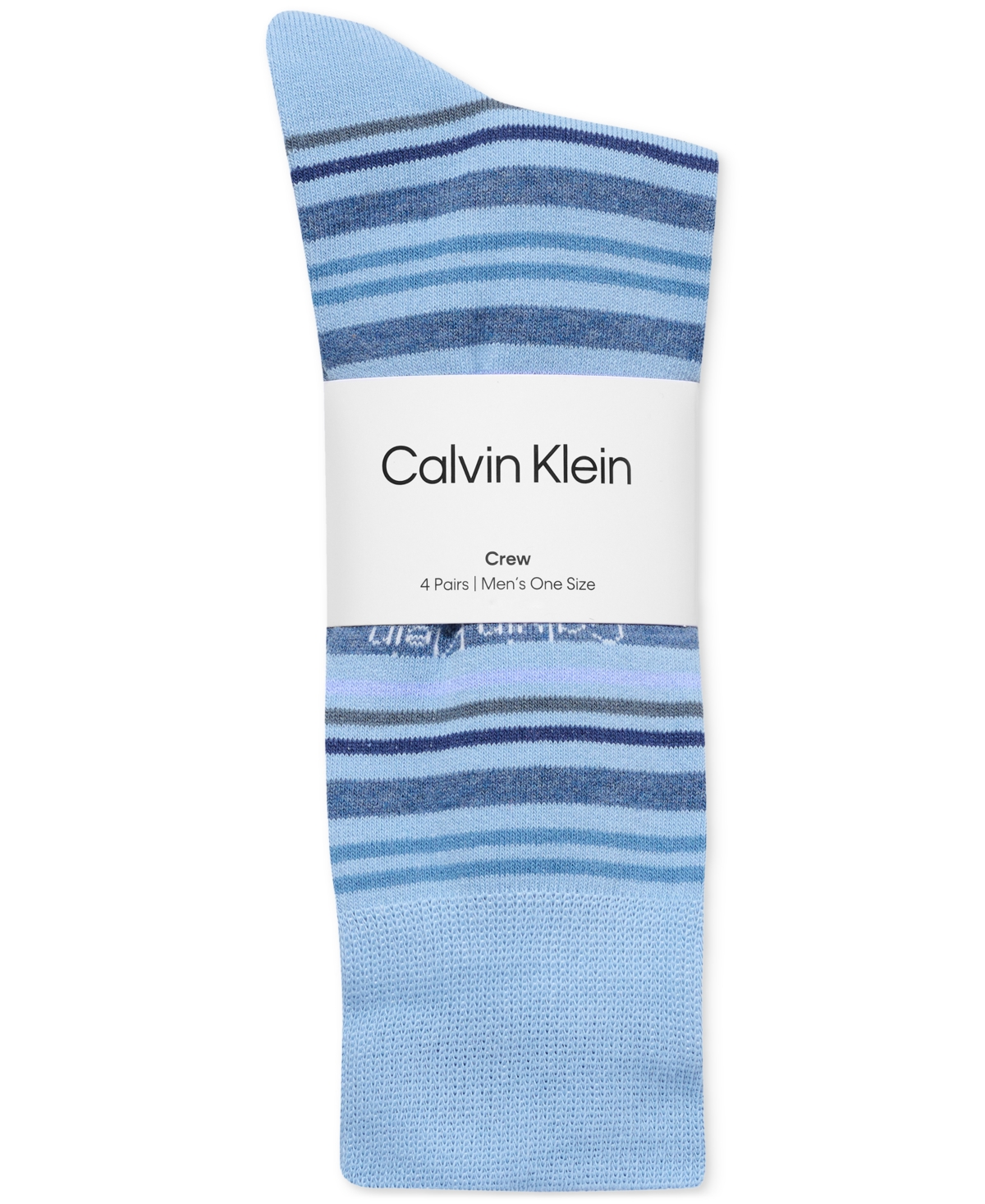 Calvin Klein Men's Dress Crew Socks, 4-pack In Blue