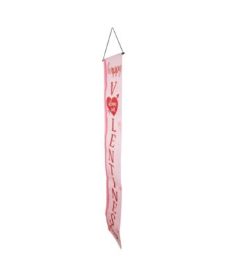 "Welcome" and "Happy Valentine's Day" Outdoor Door Banners, 71"