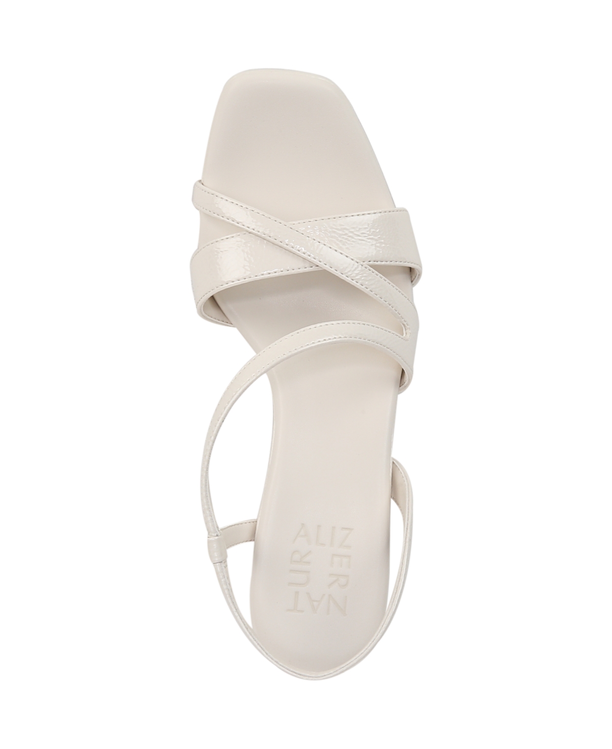 Naturalizer Women's Kieran Open Square Toe Dress Sandals In Warm White Faux Leather