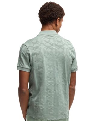 Men's Jacquard Circle Polo Shirt