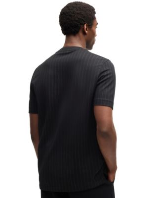 Men's Pinstripe Mercerized Cotton T-Shirt
