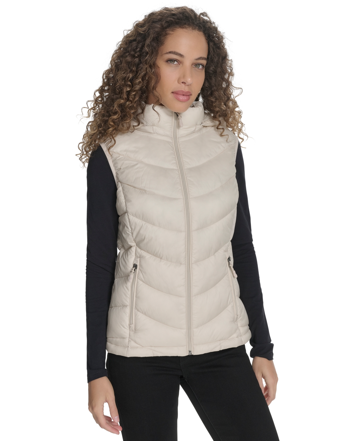 Shop Charter Club Women's Packable Hooded Puffer Vest, Created For Macy's In Chino